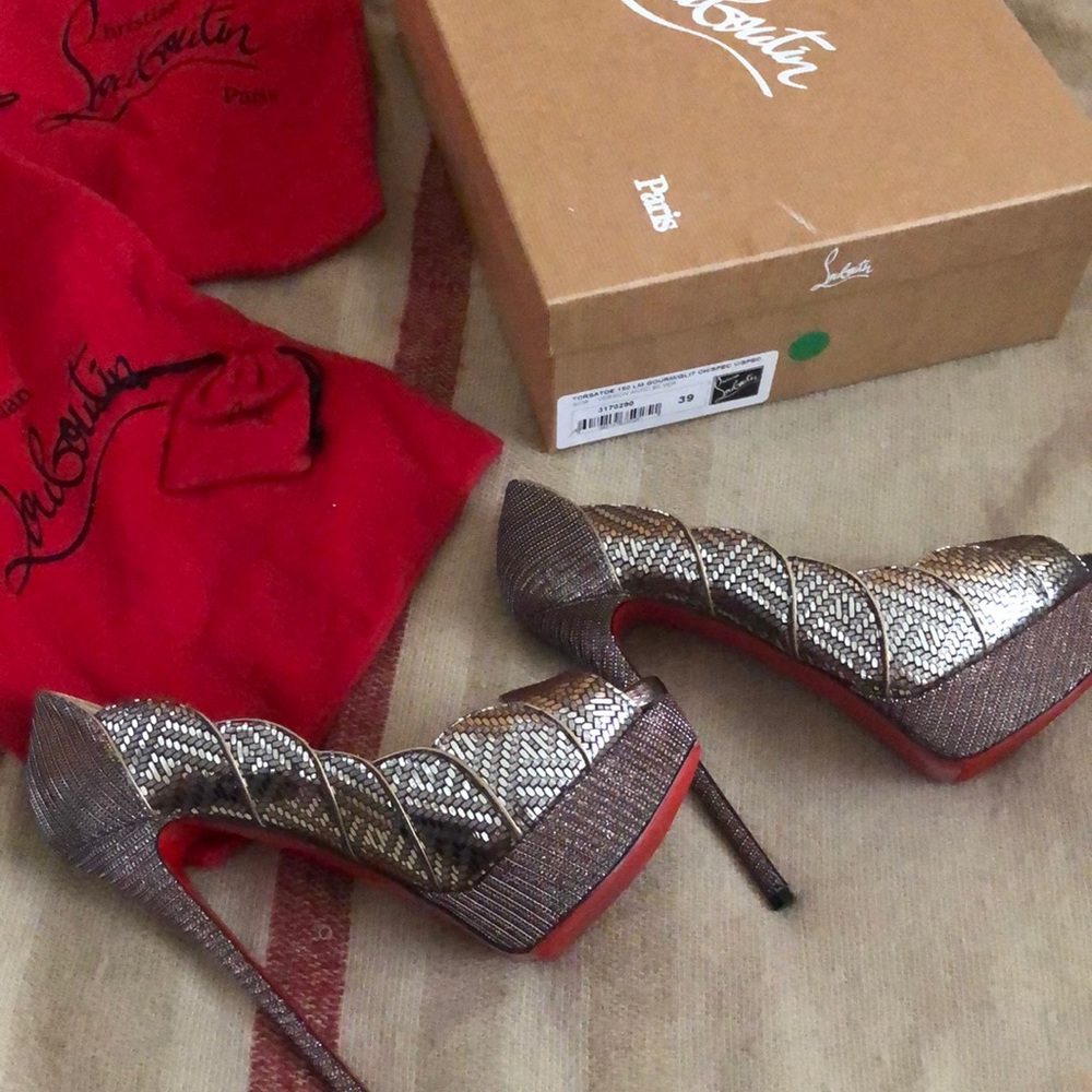Christian Louboutin Silver/Gold Torsatoe 1…